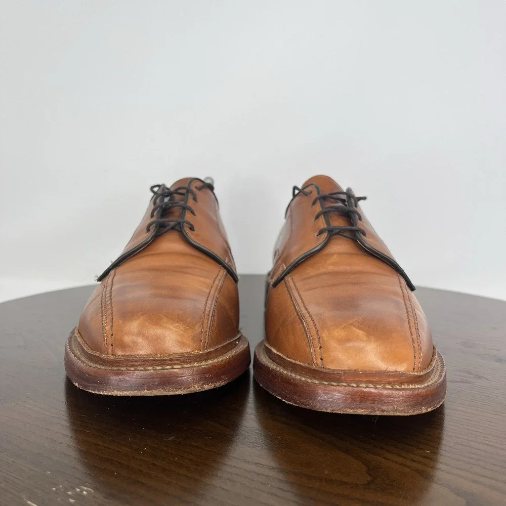 Allen Edmonds Hillcrest Shoes Mens 9.5D Brown Leather Derby Oxford Dress Lace Up
